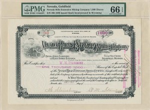 Nevada Hills Extension Mining Co. - Stock Certificate